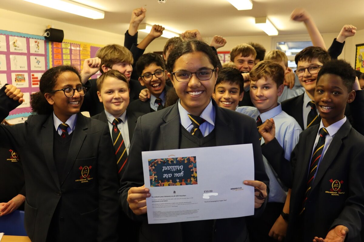 Image of Year 8 pupil achieves top five in the world for language learning