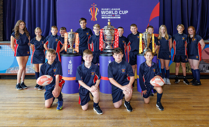 Image of The Rugby League World Cups stop off at Archbishop Temple Church of England High School