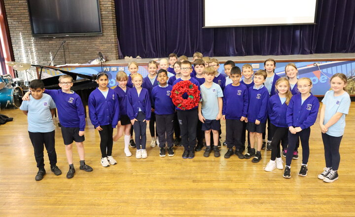 Image of Year 5 pupils from Grimsargh St Michael's Church of England Primary School join us for a Remembrance Workshop